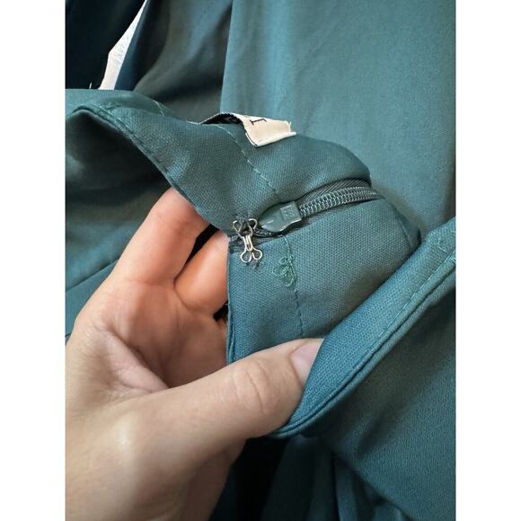 NWT Mac Duggal Teal Halter High Neck Shoulder Bow Mini Dress 20710 Size 2 - Picture 12 of 16